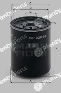 MANN-FILTER WP920/80 — Oil Filter