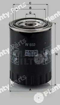 MANN-FILTER W932 — Oil Filter