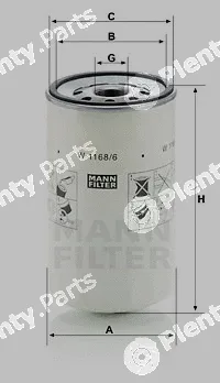 MANN-FILTER W1168/6 — Oil Filter