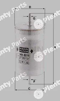 MANN-FILTER WK8036 — Fuel Filter
