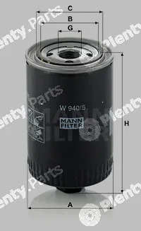 MANN-FILTER W940/5 — Oil Filter