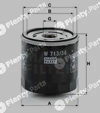 MANN-FILTER W713/36 — Oil Filter