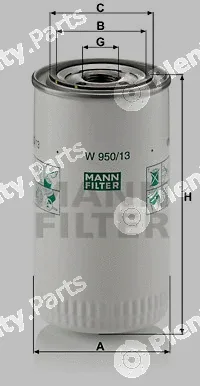 MANN-FILTER W950/13 — Oil Filter