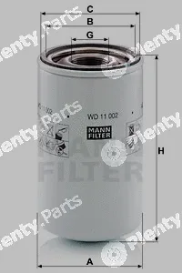 MANN-FILTER WD11002 — Filter, operating hydraulics