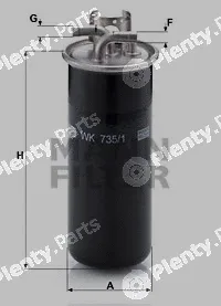 MANN-FILTER WK735/1 — Fuel Filter