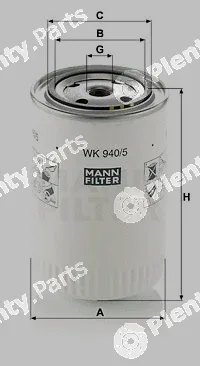 MANN-FILTER WK940/5 — Fuel Filter