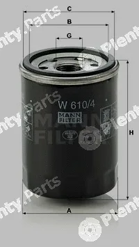 MANN-FILTER W610/4 — Oil Filter