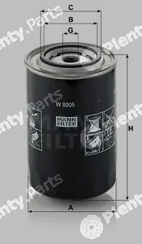 MANN-FILTER W8005 — Oil Filter