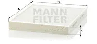 MANN-FILTER CU2757 — Filter, cabin air