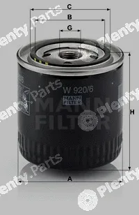 MANN-FILTER W920/6 — Oil Filter