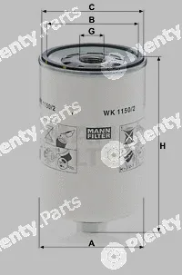 MANN-FILTER WK1150/2 — Fuel Filter