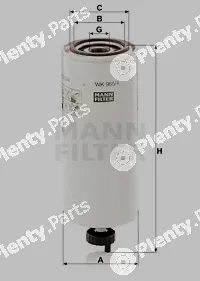 MANN-FILTER WK965/4x — Fuel Filter