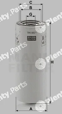 MANN-FILTER WK980/1 — Fuel Filter