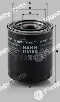 MANN-FILTER W923/7 — Hydraulic Filter, automatic transmission