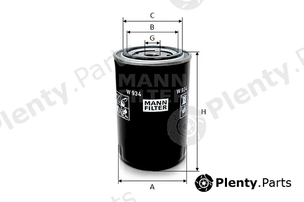 MANN-FILTER W934 — Oil Filter