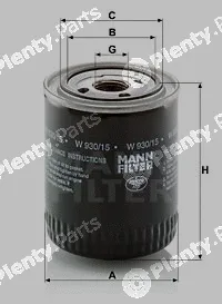 MANN-FILTER W930/15 — Oil Filter