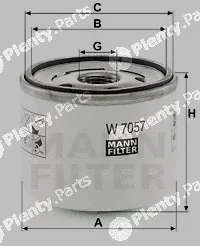 MANN-FILTER W7057 — Oil Filter