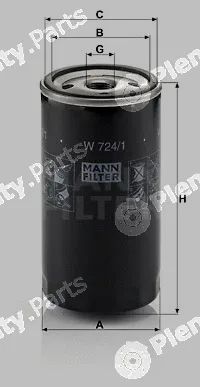 MANN-FILTER W724/1 — Oil Filter