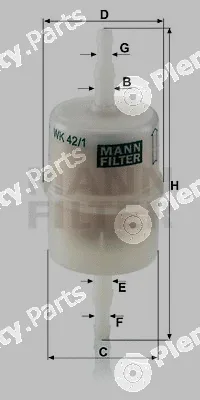 MANN-FILTER WK42/1 — Fuel Filter