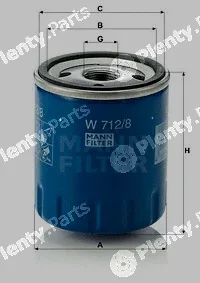 MANN-FILTER W712/8 — Oil Filter