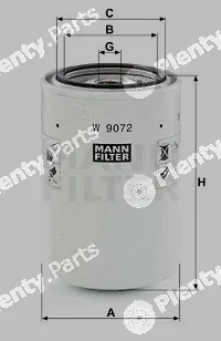 MANN-FILTER W9072 — Oil Filter