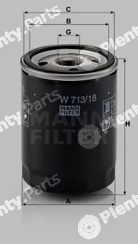 MANN-FILTER W713/18 — Oil Filter