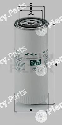 MANN-FILTER WK962/4 — Fuel Filter
