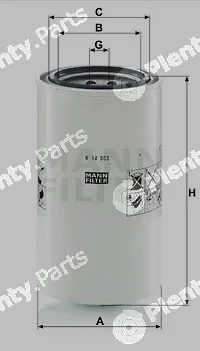 MANN-FILTER W14003 — Filter, operating hydraulics