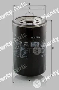 MANN-FILTER W1150/2 — Oil Filter