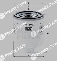 MANN-FILTER W7038 — Oil Filter