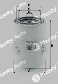 MANN-FILTER WA9001 — Coolant Filter