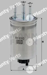 MANN-FILTER WK829/3 — Fuel Filter