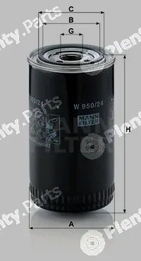 MANN-FILTER W950/24 — Oil Filter