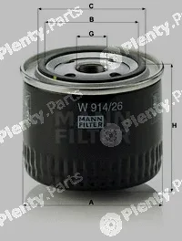 MANN-FILTER W914/26 — Oil Filter
