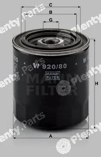 MANN-FILTER W920/80 — Oil Filter