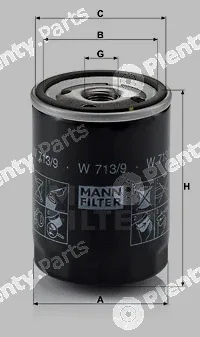 MANN-FILTER W713/9 — Oil Filter