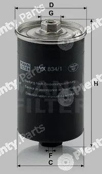 MANN-FILTER WK834/1 — Fuel Filter