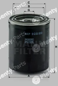 MANN-FILTER WP928/80 — Oil Filter