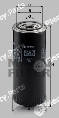 MANN-FILTER W962/2 — Oil Filter