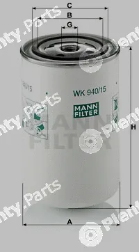 MANN-FILTER WK940/15 — Fuel Filter