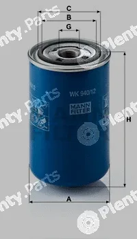 MANN-FILTER WK940/12 — Fuel Filter