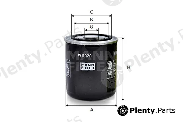 MANN-FILTER W9020 — Oil Filter