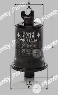 MANN-FILTER WK614/24x — Fuel Filter