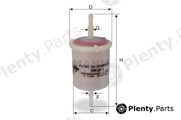 MANN-FILTER WK48/3 — Fuel Filter
