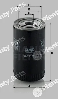 MANN-FILTER W950/18 — Oil Filter
