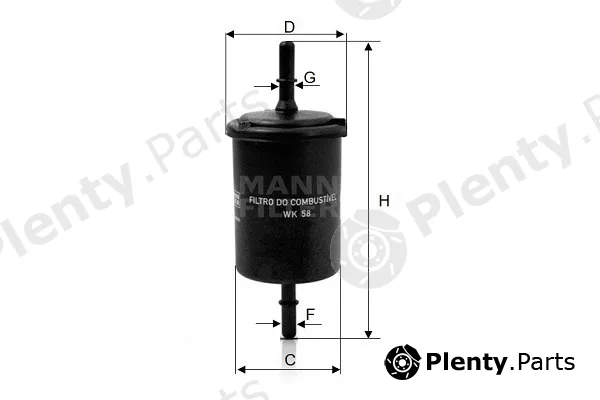 MANN-FILTER WK58 — Fuel Filter