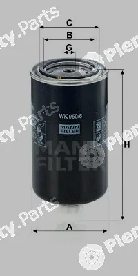 MANN-FILTER WK950/6 — Fuel Filter