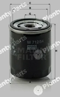 MANN-FILTER W712/54 — Oil Filter