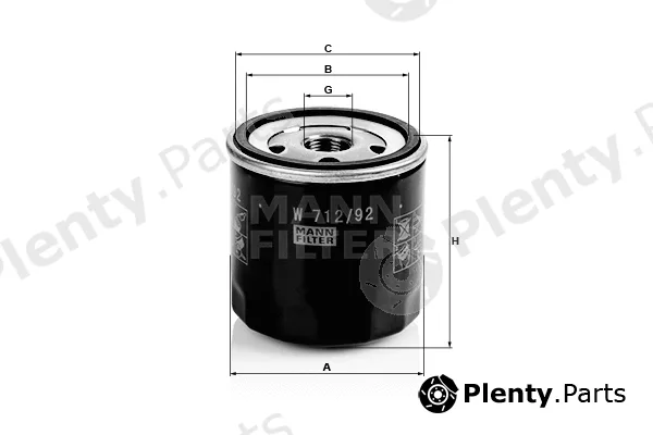 MANN-FILTER W712/92 — Oil Filter