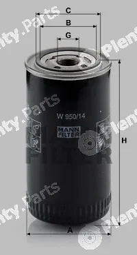 MANN-FILTER W950/14 — Oil Filter